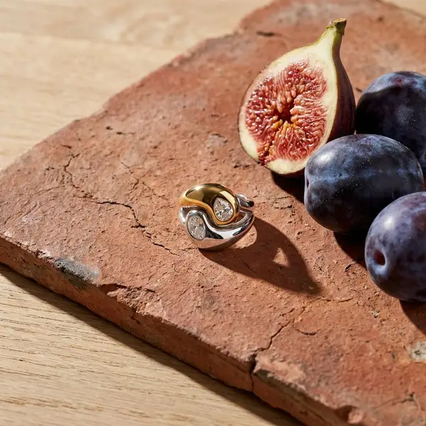 Two-Tone Pear Ring, photo 3