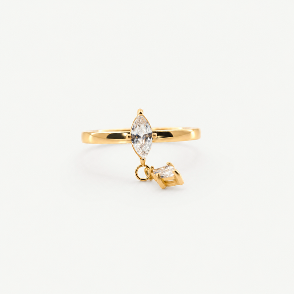 Marquise Charm Ring