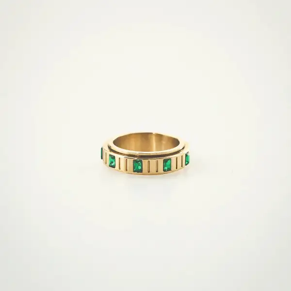 Emerald Fidget Spinner Ring, photo 3