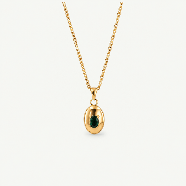 Oval Pendant Emerald