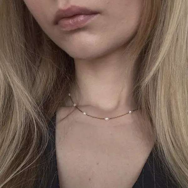 Freshwater Pearl Station Necklace, photo 2