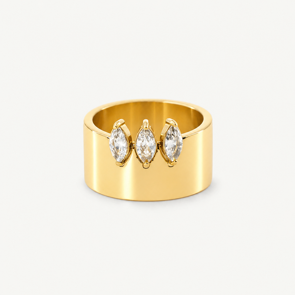 Triple Marquise CZ Band Ring