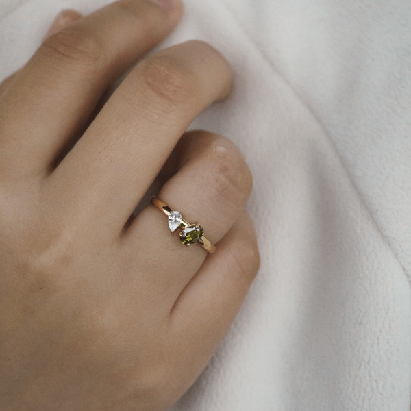 Olive Sparkle Ring, photo 8