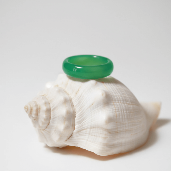 Grass Green Jade Band Ring, photo 3