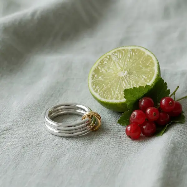 Mixed Metal 2-Link Chain Ring, photo 4