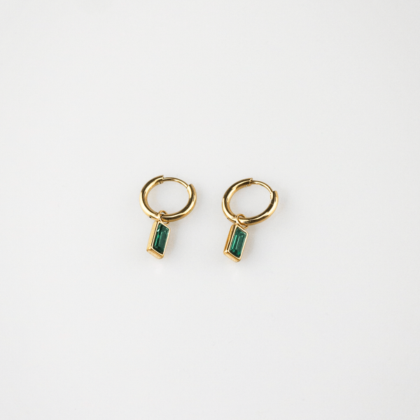 Green Sparkle Hoop Earrings, photo 6
