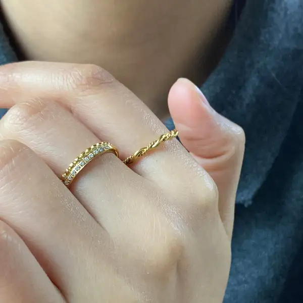 Dainty Rope Twist Ring, photo 2
