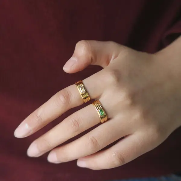 Crystal Ribbed Ring, photo 6