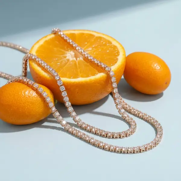Gold Plated Cubic Zirconia Tennis Necklace, photo 4