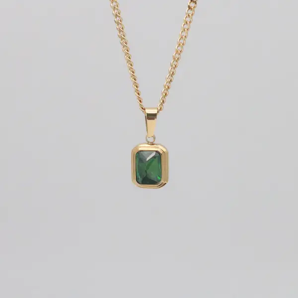 Emerald Stone Pendant Necklace, photo 5