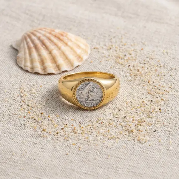 Athena Coin Signet Ring, photo 4