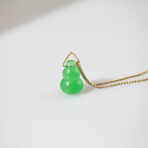 Green Jade Gourd Necklace, photo 4