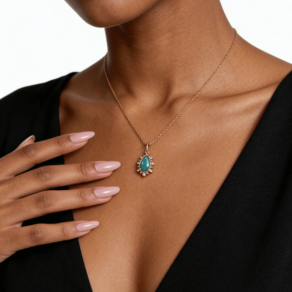 Malachite Empress Necklace: Gold Plated Pendant, photo 2
