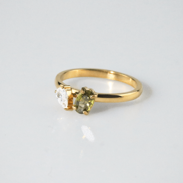 Olive Sparkle Ring, photo 9