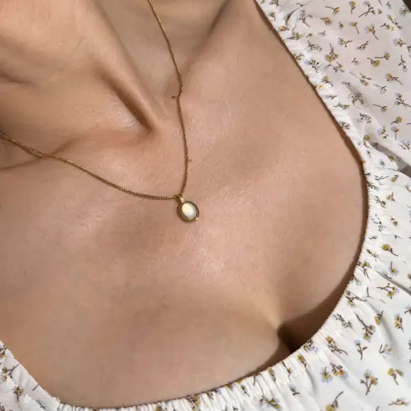 Oval Moonstone Necklace, photo 4