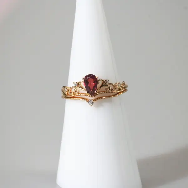 Ruby Crown Ring Set, photo 2