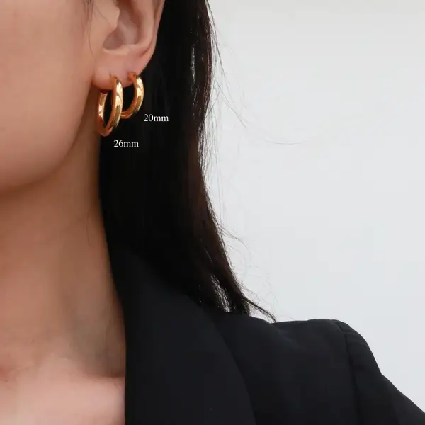 Hope Small Hoop Earrings 20mm, photo 3
