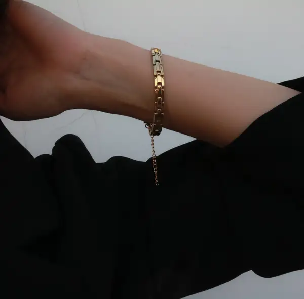 Aleah Watch Band Bracelet in 18k Gold Plated Stainless Steel, photo 3