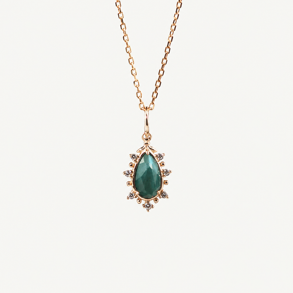 Malachite Empress Necklace: Gold Plated Pendant