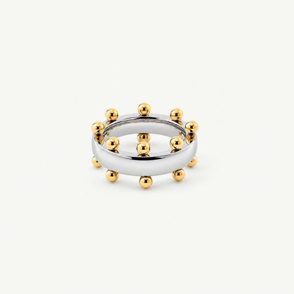Orbit Mixed Two-Tone Ring