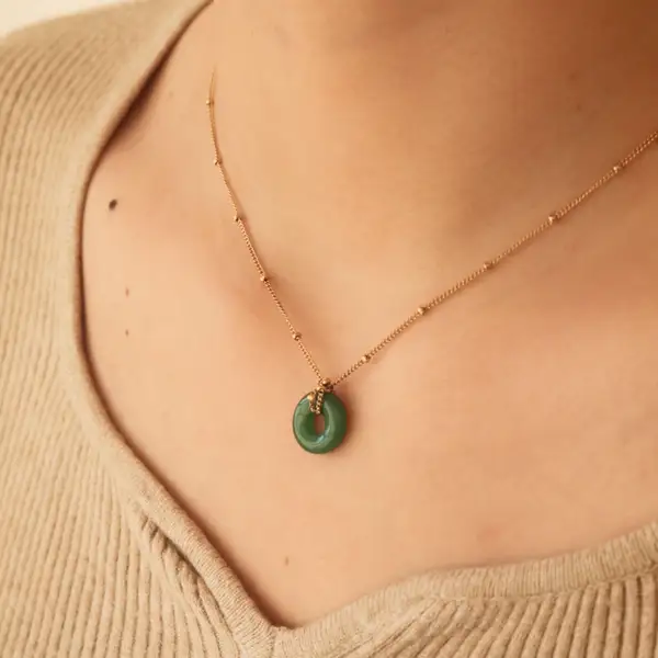 Green Jade Loop Necklace, photo 2