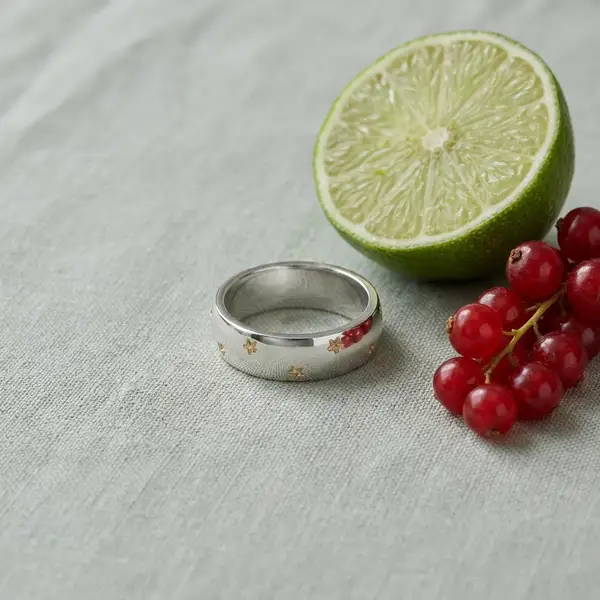Silver Starburst Band Ring, photo 4