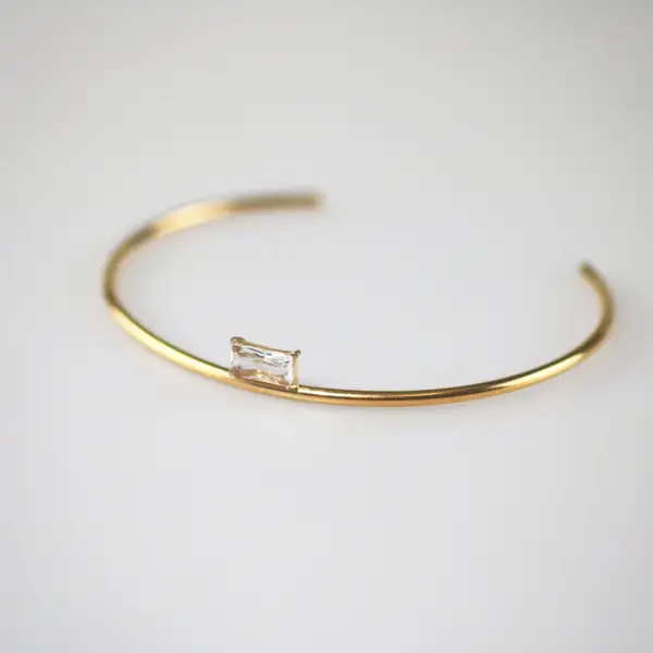Square Rhinestone Cuff Bracelet, photo 2
