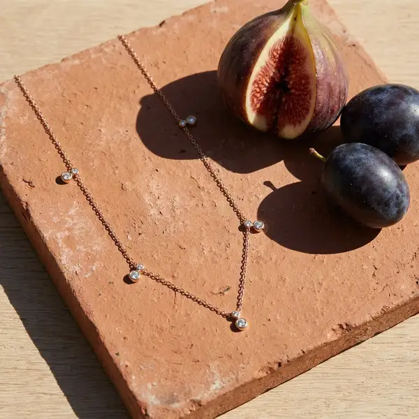 Crystal Bezel Station Necklace, photo 4