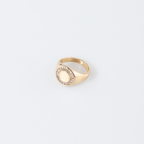 Circle Pave Signet Ring, photo 3