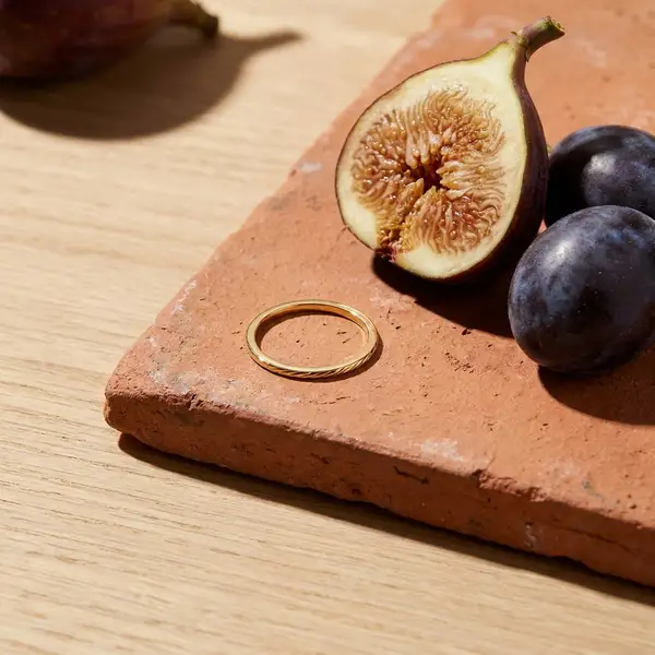 Herringbone Slim Band Ring, photo 3