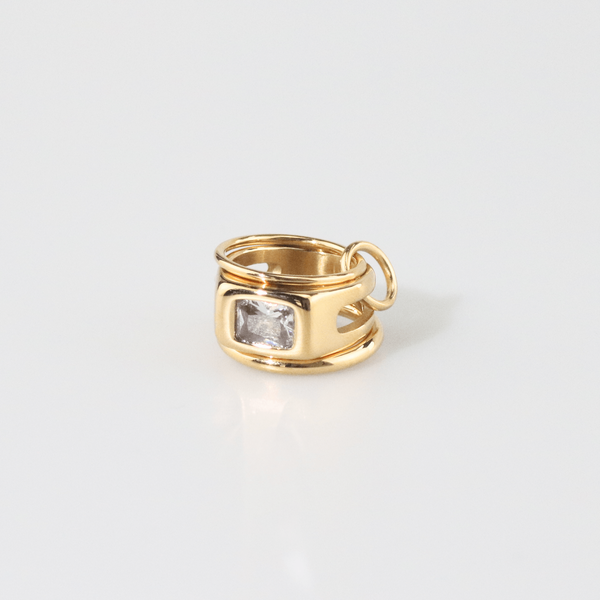Triple Link Rectangle CZ Ring, photo 4
