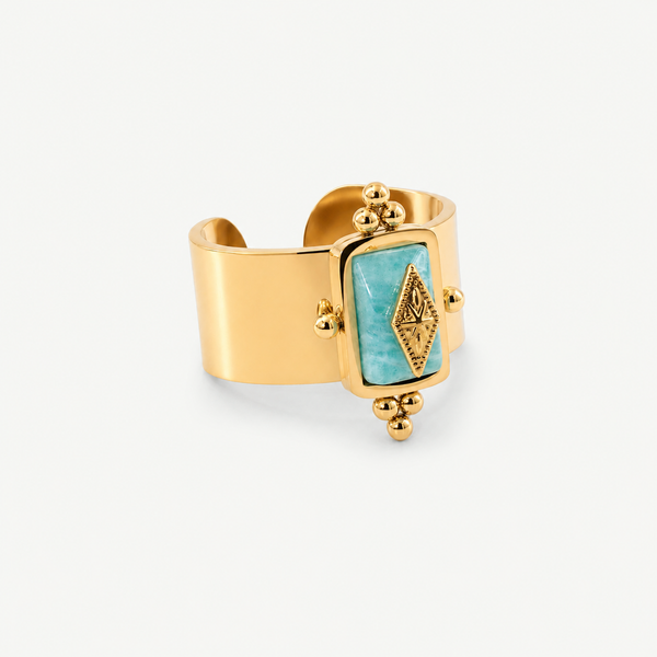 Royal Knight Ring with Amazonite