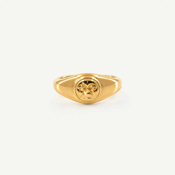 Moonface Signet Ring