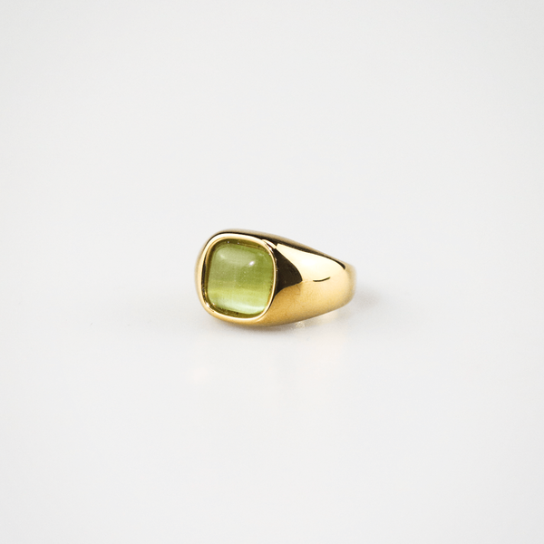 Green Cat's Eye Signet Ring, photo 16