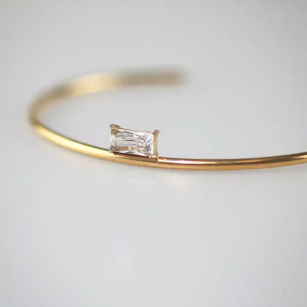 Square Rhinestone Cuff Bracelet, photo 5