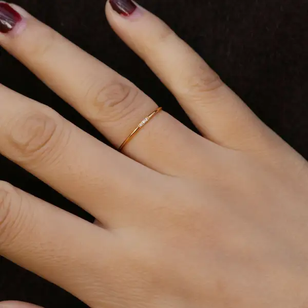Tiny CZ Stacker Ring, photo 2