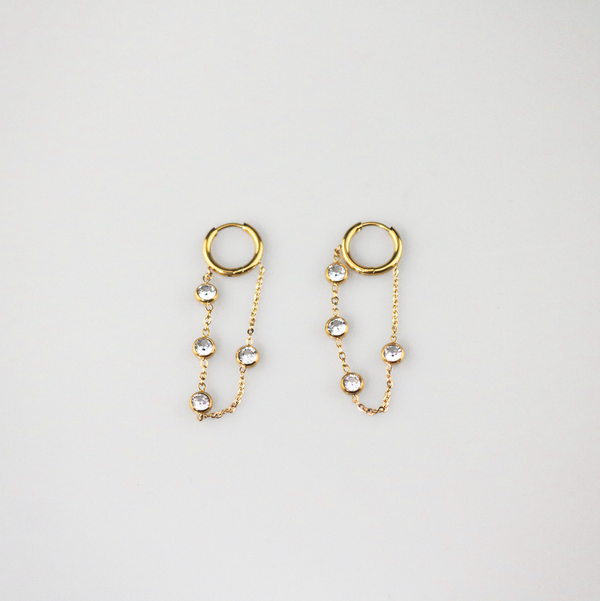 Crystal Chain Hoop Earrings, photo 5