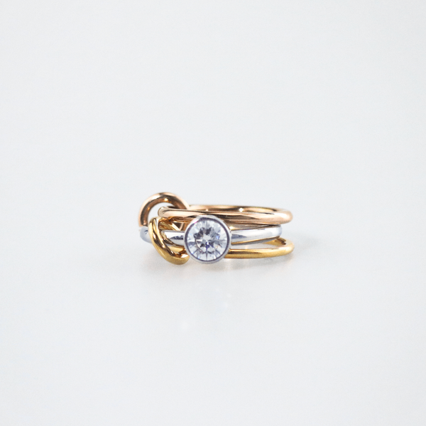 Triple Link Solitaire Ring, photo 5