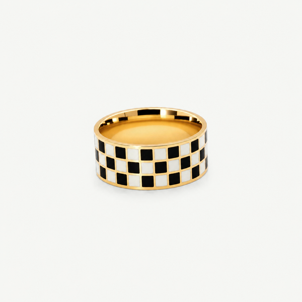 Checkboard Band Ring