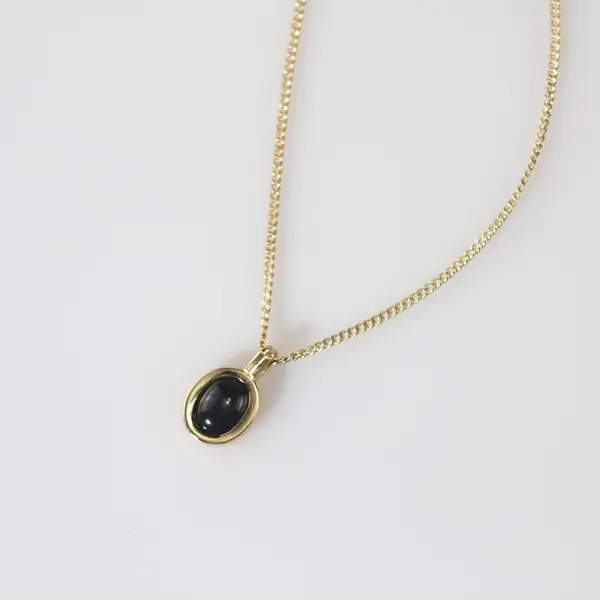 Tiny Black Onyx Necklace, photo 3