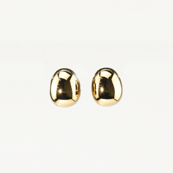 Gold Pebble Stud Earrings