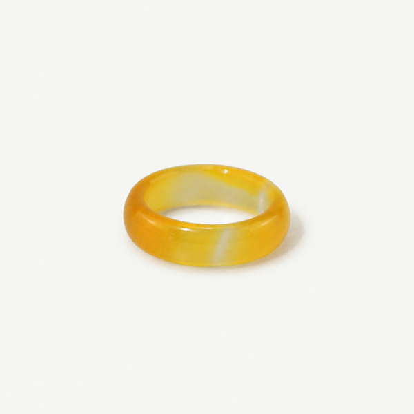 Yellow Jade Band Ring