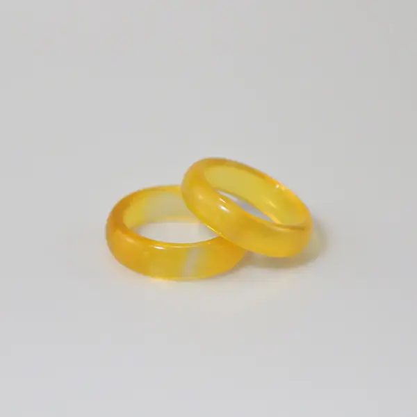 Yellow Jade Band Ring, photo 2