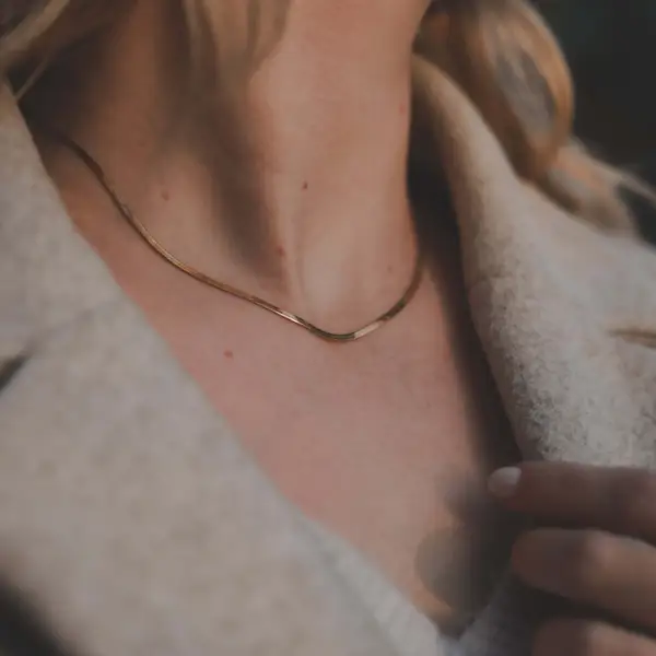 Soft Herringbone Chain Necklace, photo 4