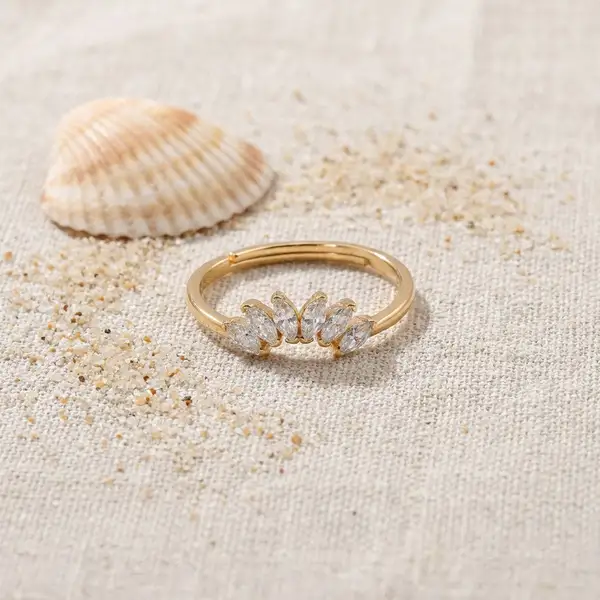 Contour Gemstone Band Ring, photo 4