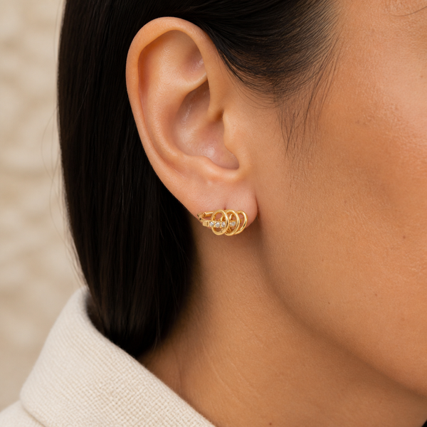Interlocking Pave Hoops, photo 2