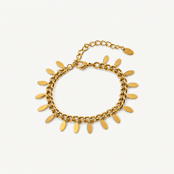 Dainty Gold Tassel Chain Bracelet