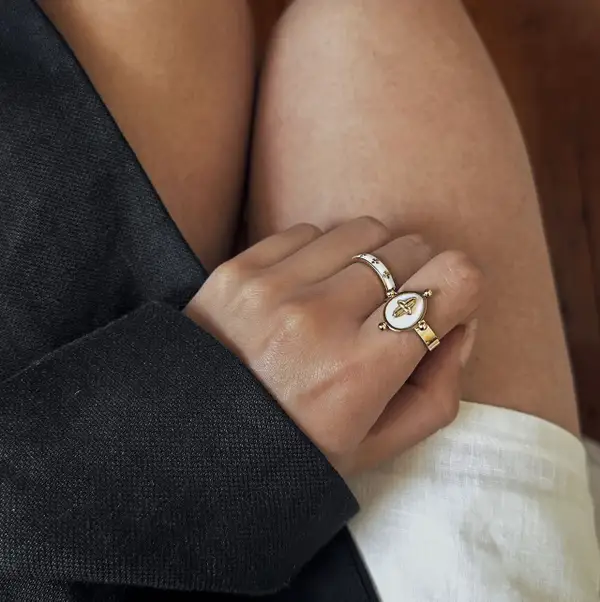 Vintage Mother of Pearl Ring, photo 2