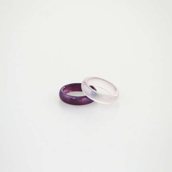 Purple Jade Band Ring, photo 4