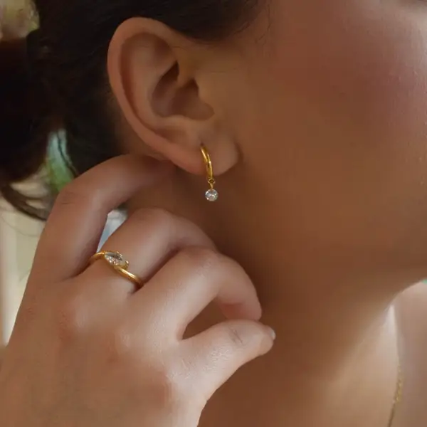Hypoallergenic Waterproof Bypass Marquise Ring, photo 3